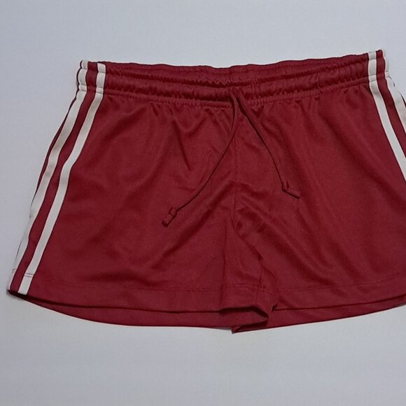 PROSPIRIT Drawstring Hot Red Stretch Running Mini Shorts with Pockets - Picture 2 of 3